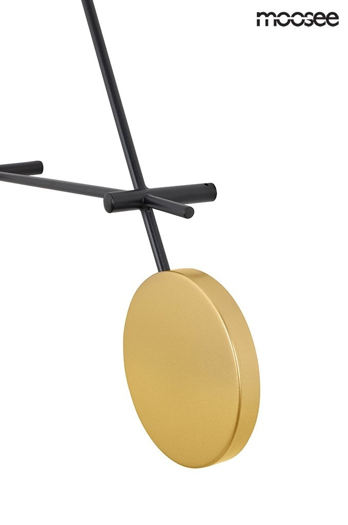 Kinkiet METRO czarno złoty nowoczesny dekoracyjny - Moosee
