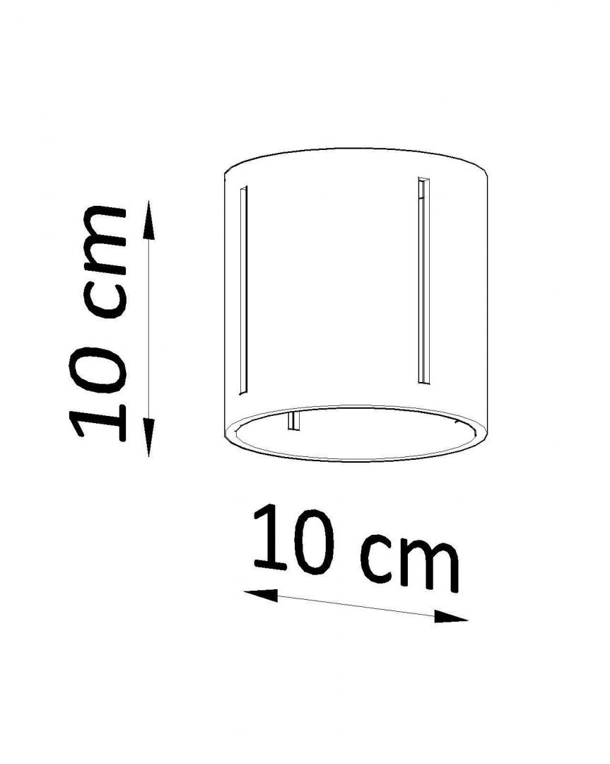 Plafon aluminiowy INEZ czarny tuba natynkowa - Sollux Lighting Plafon aluminiowy INEZ czarny tuba natynkowa - Sollux Lighting