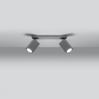 Plafon MERIDA 2 stal szary podwójny regulowany oświetlenie sufitowe - Sollux Lighting