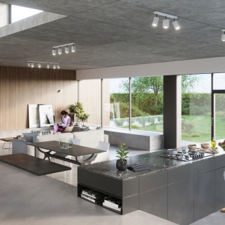 Plafon MERIDA 4L biały stal lampa sufitowa z regulacją kąta świecenia - Sollux Lighting