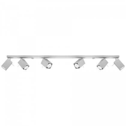 Plafon MERIDA 6L stal szary regulowany oświetlenie sufitowe - Sollux Lighting
