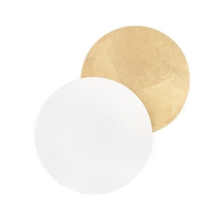 Kinkiet ECLISE biały / złoty dekoracyjny okrągły - Moosee