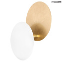 Kinkiet ECLISE biały / złoty dekoracyjny okrągły - Moosee