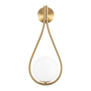 Kinkiet ROMA złoty kulisty klosz łezka - Moosee