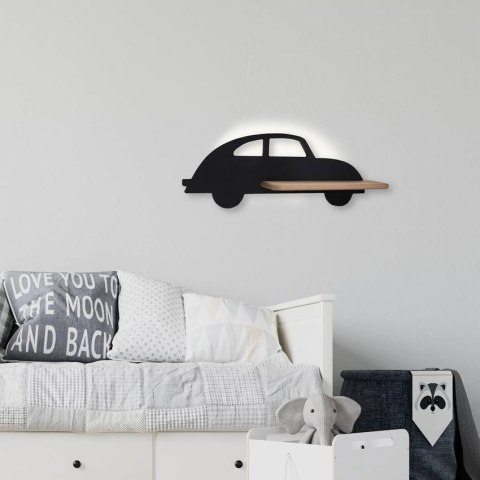Kinkiet lampka dla chłopca LED z półką CAR samochód czarny z kablem - Candellux Lighting Kinkiet lampka dla chłopca LED z półką CAR samochód czarny z kablem - Candellux Lighting