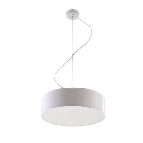 Lampa wisząca ARENA 35 biała z okrągłym abażurem - Sollux Lighting