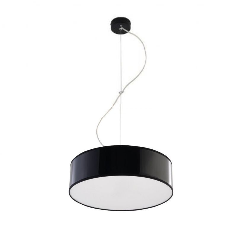 Lampa wisząca ARENA 35 czarna z okrągłym abażurem - Sollux Lighting Lampa wisząca ARENA 35 czarna z okrągłym abażurem - Sollux Lighting