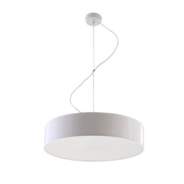 Lampa wisząca ARENA 45 biała z okrągłym abażurem - Sollux Lighting