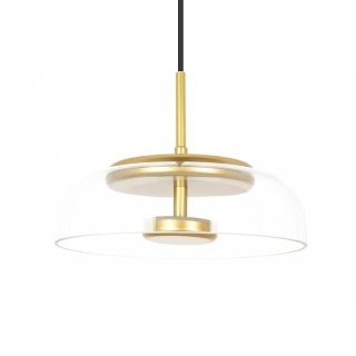 Lampa wisząca EDEN złota LED szklany klosz - Moosee