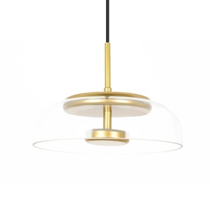 Lampa wisząca EDEN złota LED szklany klosz - Moosee