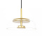 Lampa wisząca EDEN złota LED szklany klosz - Moosee