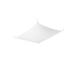 Plafon LUNA 1 biały 105/80cm G13 tkanina - Sollux Lighting