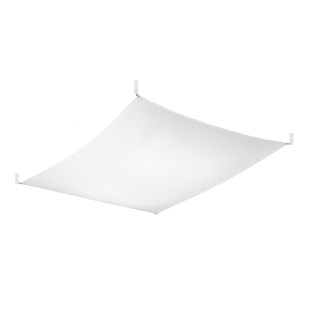 Plafon materiałowy LUNA 3 biały 130/105cm G13 tkanina - Sollux Lighting