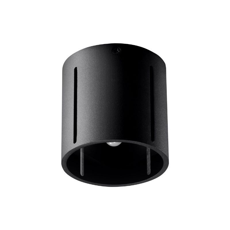 Plafon aluminiowy INEZ czarny tuba natynkowa - Sollux Lighting