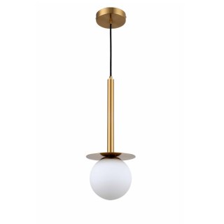 Lampa wisząca ROMA 1 złota z kulistym kloszem - Light Prestige