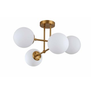 Lampa wisząca ROMA 4 złota z kulistymi szklanymi kloszami - Light Prestige