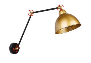 Kinkiet regulowany na wysięgniku TRUCK czarno-złoty do czytania - Candellux Lighting