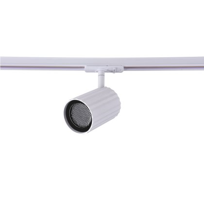 Reflektor szynowy TOKIO biały 1F ryflowany nowoczesny - Light Prestige