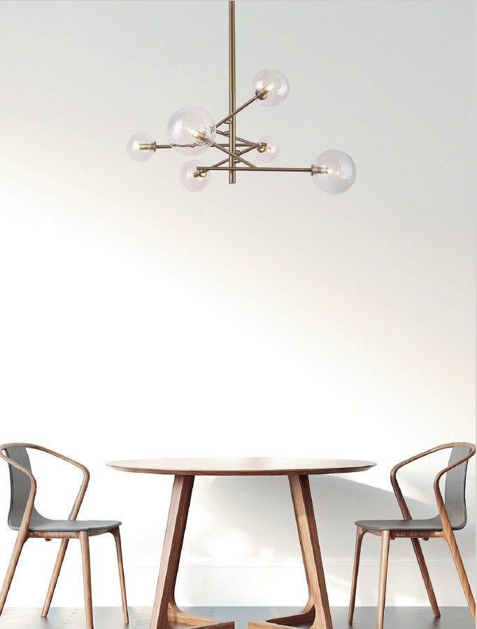 Lampa wisząca LOLLIPOP P0294 mosiądz szklane klosze - Maxlight Lampa wisząca LOLLIPOP P0294 mosiądz szklane klosze - Maxlight