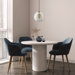 Lampa wisząca ARETTE 1 złota pojedyncza transparentny ozdobny klosz - Light Prestige