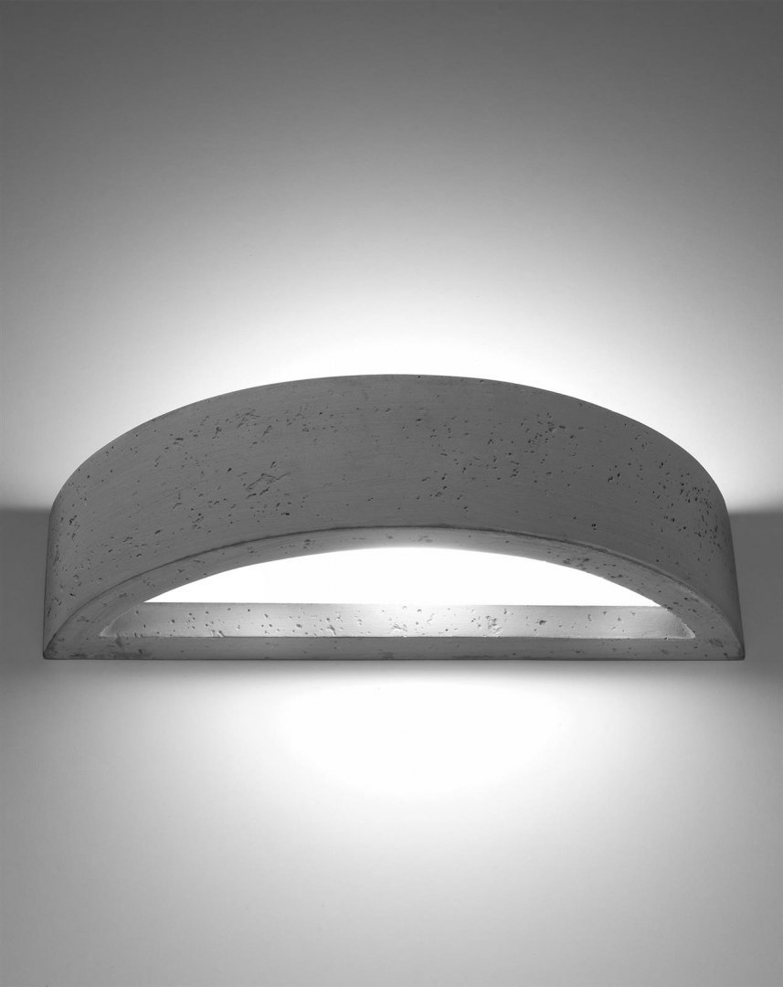 Kinkiet ATENA betonowy góra / dół szary - Sollux Lighting