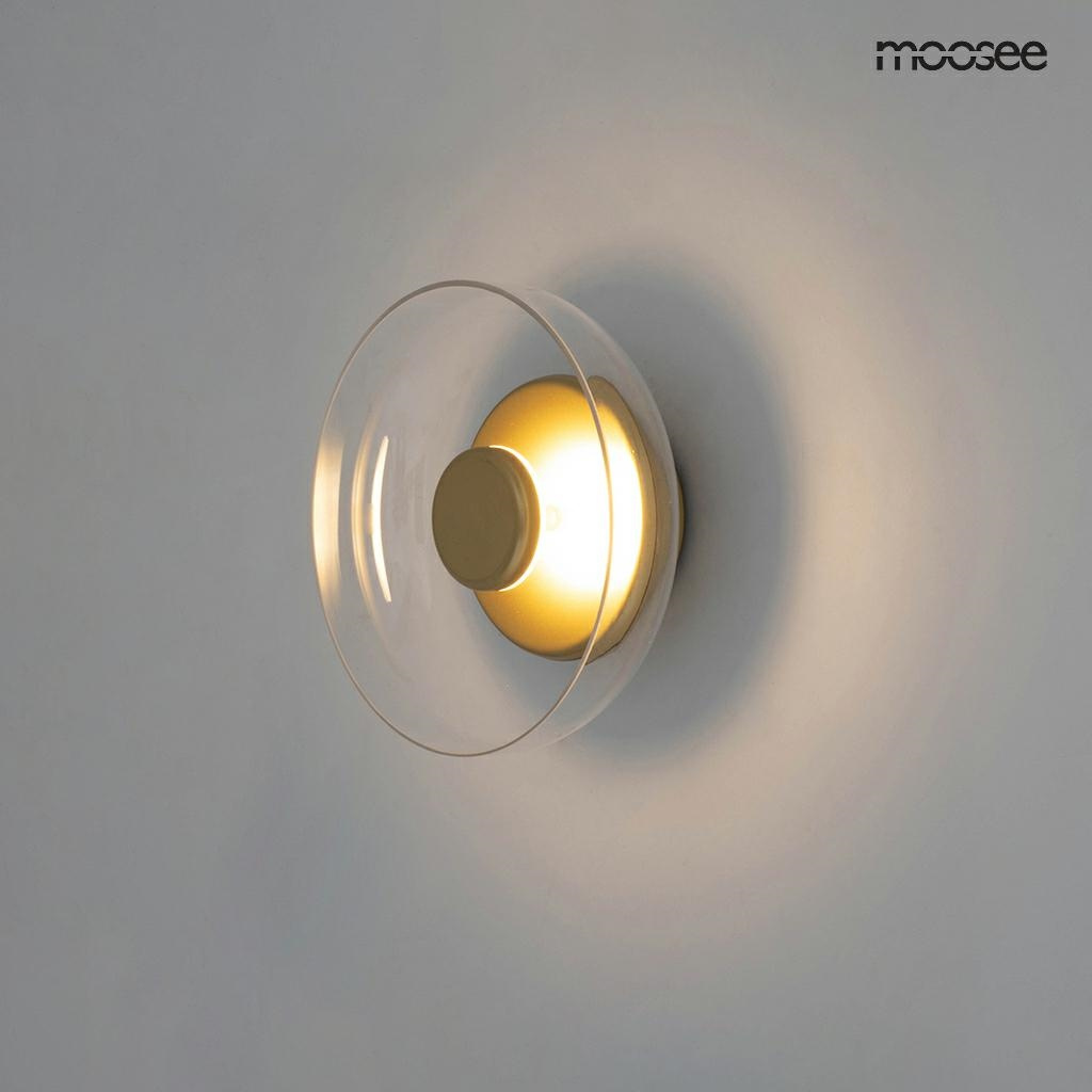 Kinkiet EDEN WALL złoty szklany LED - Moosee Kinkiet EDEN WALL złoty szklany LED - Moosee