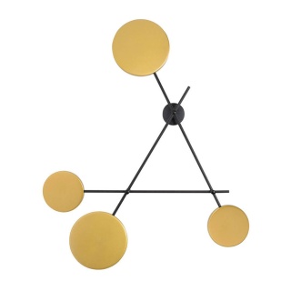 Kinkiet METRO czarno złoty nowoczesny dekoracyjny - Moosee