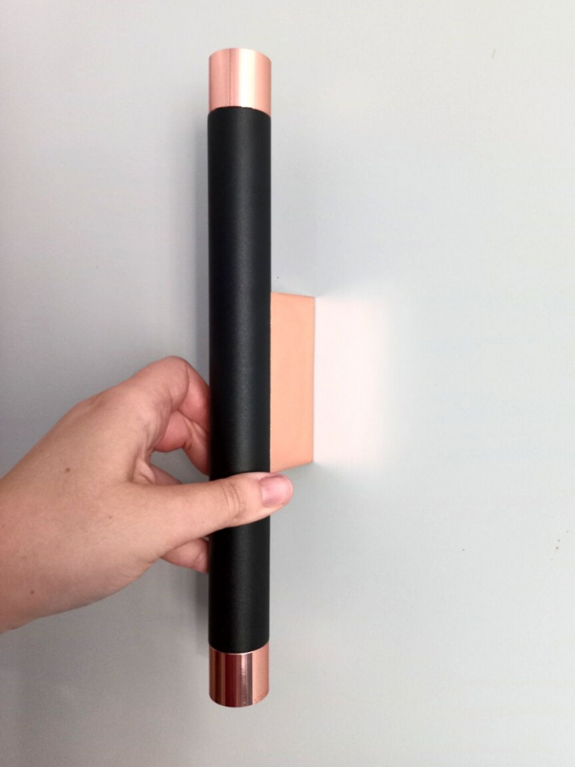 Kinkiet Q Parette Nero / Rose Gold - Orlicki Design - zdjęcie realne Kinkiet Q Parette Nero / Rose Gold - Orlicki Design - zdjęcie realne