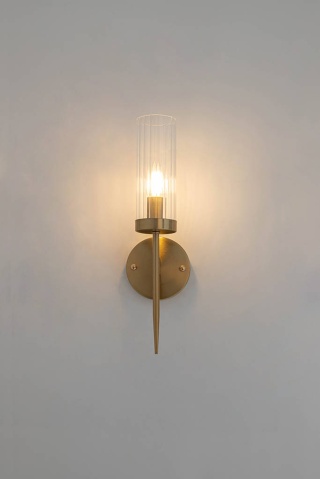 Kinkiet TORCH złoty ze szklanym kloszem - Moosee