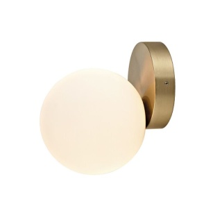 Kinkiet łazienkowy ICE BALL mosiądz / szklany kulisty klosz IP44 - Nowodvorski Lighting