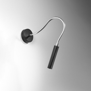 Kinkiet AXIL czarny regulowana lampka nocna do czytania - Sollux Lighting