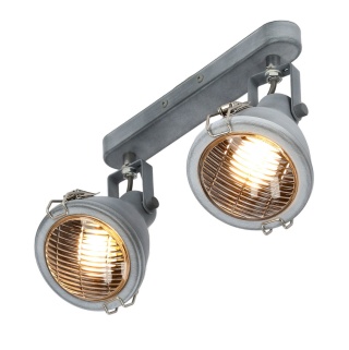 Kinkiet / plafon CRODO 2 szary retro rustykalny - Candellux Lighting