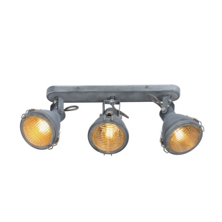 Kinkiet / plafon CRODO 3 szary retro rustykalny - Candellux Lighting