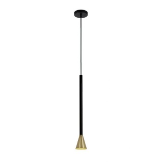 Lampa wisząca ARIZONA 1 czarno / złota pojedynczy zwis - Light Prestige