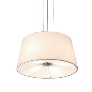 Lampa wisząca BALI biała abażur tkanina - Light Prestige