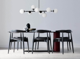 Lampa wisząca DORADO 8 czarna - Light Prestige