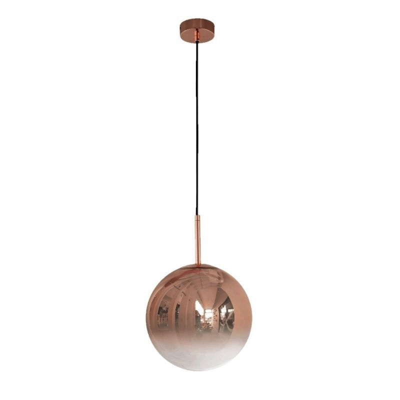 Lampa wisząca PALLA miedziana mała szklany kulisty klosz - Light Prestige Lampa wisząca PALLA miedziana mała szklany kulisty klosz - Light Prestige
