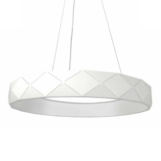 Lampa wisząca REUS biała obręcz LED - Light Prestige