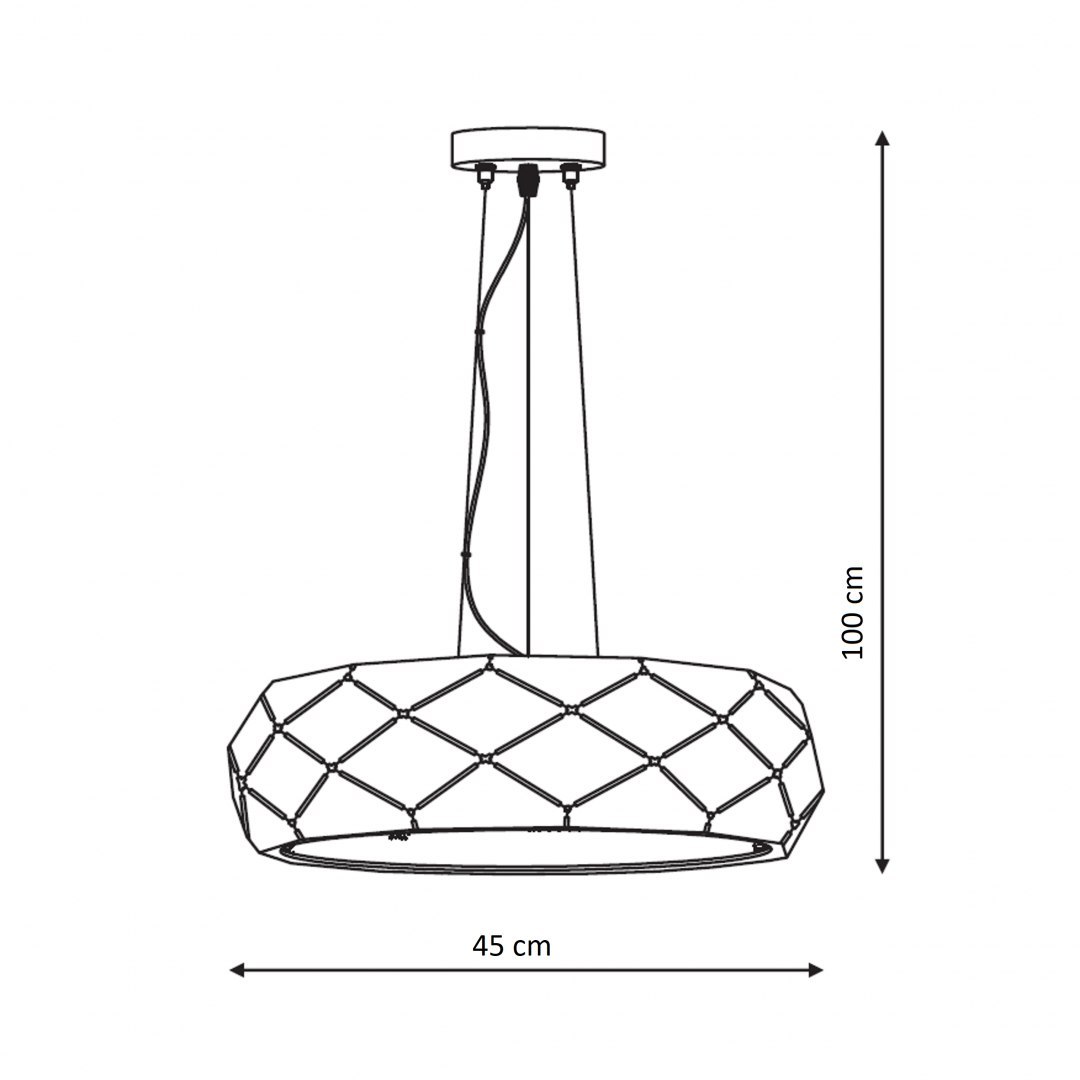 Lampa wisząca REUS złota elegancka E27 - Light Prestige Lampa wisząca REUS złota elegancka E27 - Light Prestige