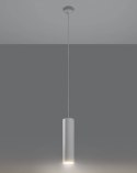 Lampa wisząca ceramiczna NANCY biała tuba zwis - Sollux Lighting