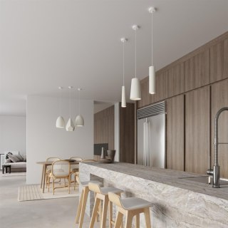 Lampa wisząca ceramiczna NANCY biała tuba zwis - Sollux Lighting