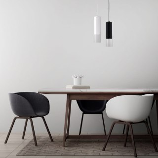 Lampa wisząca MANACOR 1 czarny szklany zwis - Light Prestige