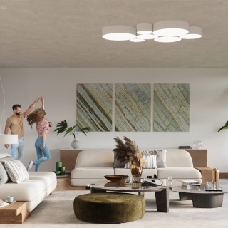 Plafon ARENA 25 biały okrągły - Sollux Lighting