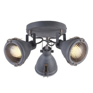 Plafon CRODO 3 szary okrągły w stylu indutrialnym - Candellux Lighting