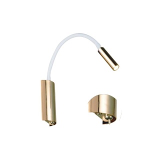 Regulowany kinkiet NUTO BIANCO GOLD giętkie elastyczne ramię - Orlicki Design