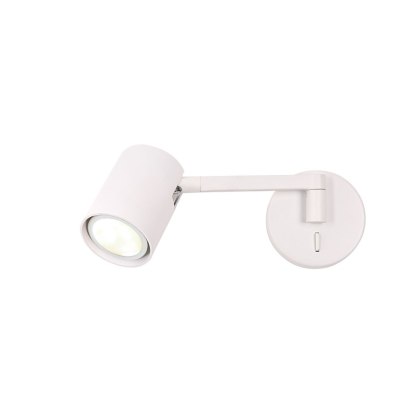 Kinkiet SNOW biały z wysięgnikiem lampka do czytania - Light Prestige