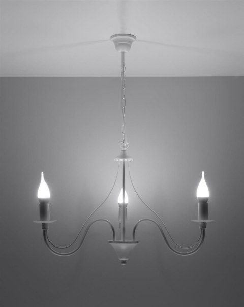 Żyrandol MINERWA 3 biały klasyczny - Sollux Lighting Żyrandol MINERWA 3 biały klasyczny - Sollux Lighting