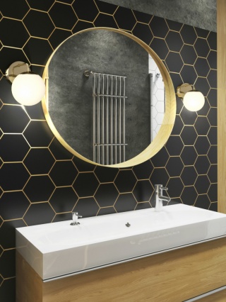 Kinkiet BAO PARETTE GOLD IP44 - Orlicki Design