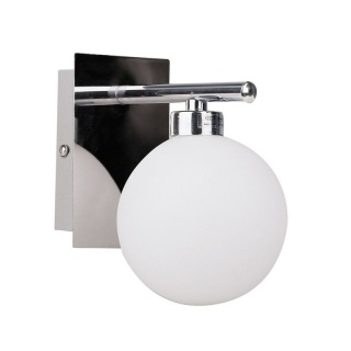 Kinkiet RAISA chrom / biały klosz kula - Candellux Lighting