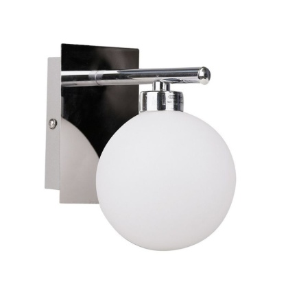 Kinkiet RAISA chrom / biały klosz kula - Candellux Lighting